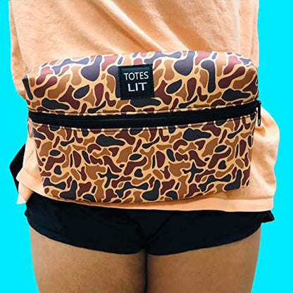 Crossbody Neoprene Fanny Pack, Water-Resistant & Fashionable Running Fanny Packs with Compartment and Adjustable Strap, Gym, Hike & Travel Bag by Lit Handlers, Pink Ombre - color: PINK OMBRE