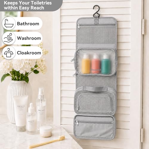 Hanging Travel Toiletry Bag for Women, Makeup Cosmetic Bag Organizer - color: Blue