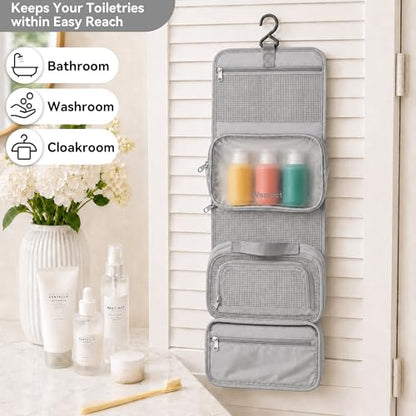 Hanging Travel Toiletry Bag for Women, Makeup Cosmetic Bag Organizer - color: Blue