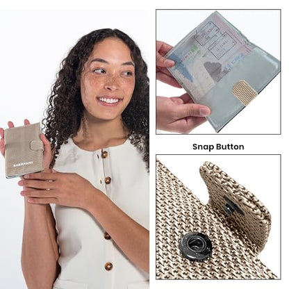 Sherpani Vienna, RFID Passport Wallet for Women (Straw) - color: Straw