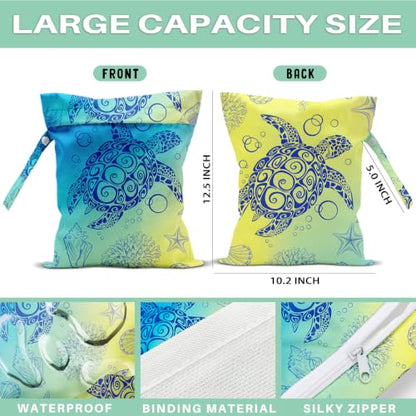 2 PCS Turtle Wet Dry Waterproof Bag Laundry Bag for Swimsuit - color: Turtle15