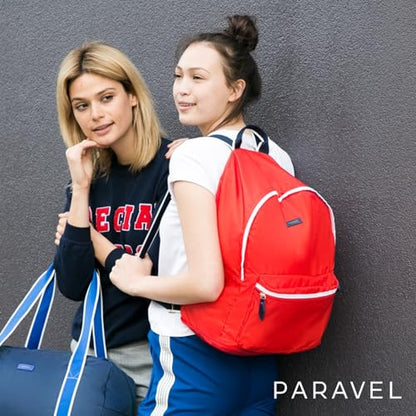 Paravel Fold Up Travel Backpack | Packable and Lightweight Foldable Travel Bag | Carry On Nylon Backpack with Trolley Sleeve, Canyon Yellow - color: Canyon Yellow