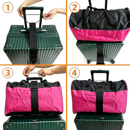 Luggage Straps for Suitcases, Luggage Connector Belt Strap Blue - color: 2 Blue