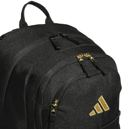 adidas Amplifier School Backpack 27L - color: Black/Gold Metallic/Bungee