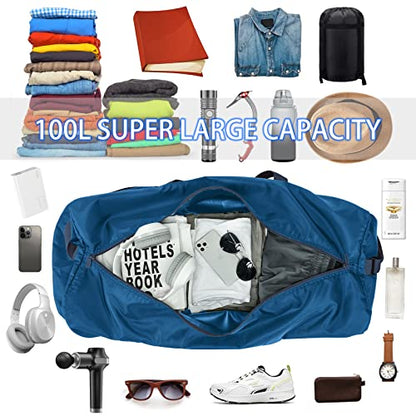 iFARADAY 105L Extra Large Duffel Bag lightweight, 32.5 inch, Royal Blue - color: Royal Blue