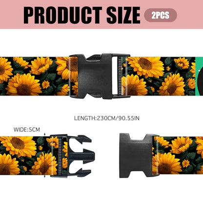 Nuxovilar Luggage Straps Set for Suitcase 1.96x90.5in Polyester - color: YMi04299, size: 1.96"x90.5"