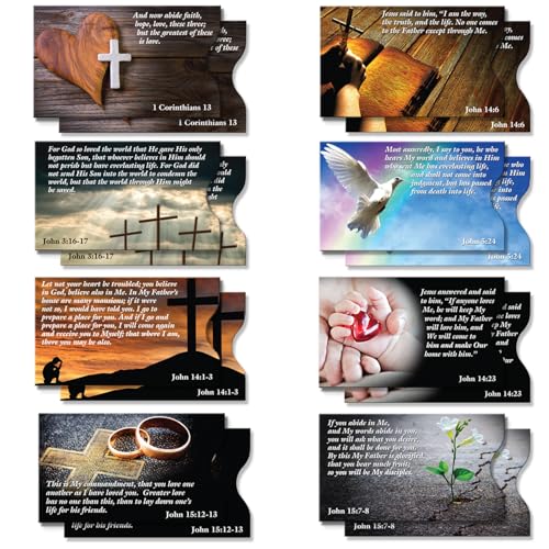 RFID Blocking Credit Card Sleeve Protectors – USA Made Slim Wallet Inserts for Credit Cards, Debit Cards & ID Protection (16, Faith - 16 Pack) - color: Faith - 16 Pack