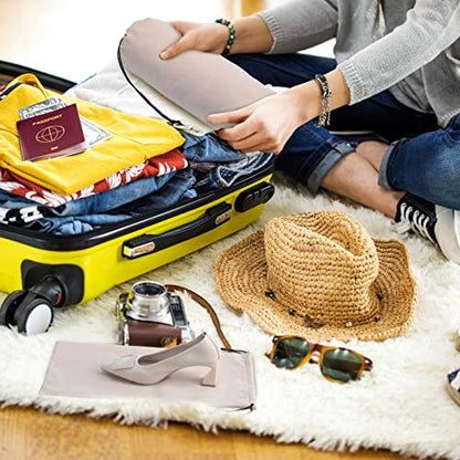 Kenning 12 Pcs 8 x 17 in Single Shoe Bags for Travel with Drawstring