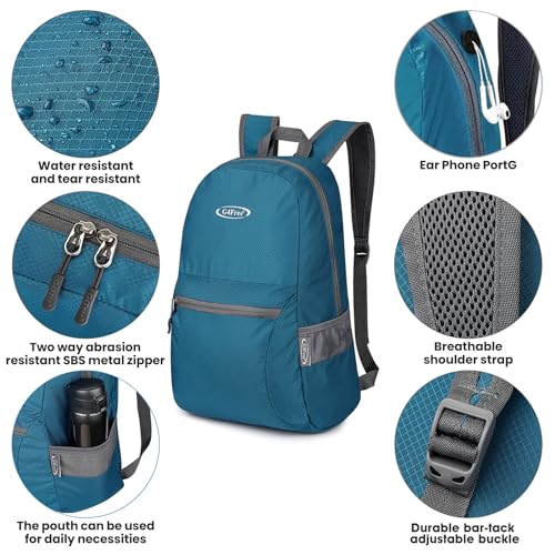 G4Free 20L Small Packable Travel Hiking Backpack for Men Women - color: Blue Update, size: 20L