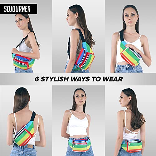 SoJourner Waterproof Fanny Pack, Rainbow - color: Rainbow (multi-color) v2