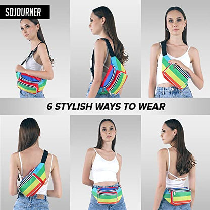 SoJourner Waterproof Fanny Pack, Rainbow - color: Rainbow (multi-color) v2