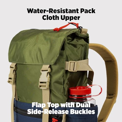 Topo Designs Rover Pack 클래식 백팩, EDC + 통근 가방, 1000D 나일론, 블랙/뉴트럴, 클래식 - color: 블랙/뉴트럴