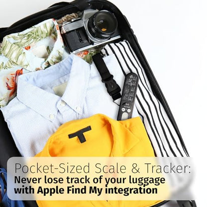Digital Luggage Weight Scale with Apple Find My Tracker, up to 110lb/50kg