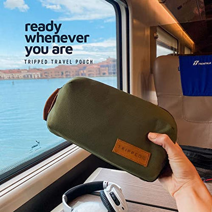 TRIPPED Travel Gear Tech Organizer Pouch for Cables and Accessories - color: Green