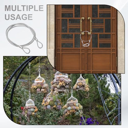 PATIKIL 59" Safety Cable Lock Security Wire Ropes 0.26" Dia Clear - size: 59 Inch-Clear
