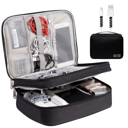 OrgaWise Electronics Travel Organizer, Three-Layer Tech Case - color: Three layer-Black