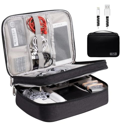 OrgaWise Electronics Travel Organizer, Three-Layer Tech Case - color: Three layer-Black