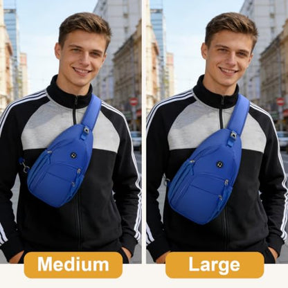 Pritent Crossbody Bags for Women Men Sling Bag Backpack Shoulder Bag - color: Royal Blue, size: Medium