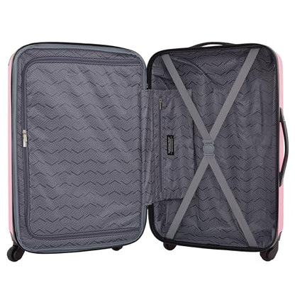 Travelers Club Chicago Hardside Expandable Spinner Luggage, Hot Pink, 5 Piece Set - color: Hot Pink, size: 5-Piece Set