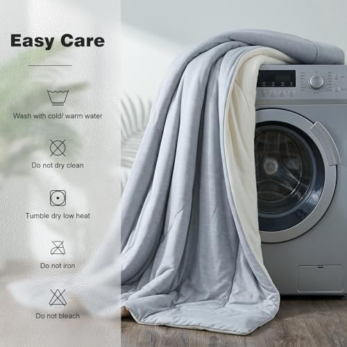 Dual-Sided Cooling Comforter, Gray and White, Queen - color: Gray & White, size: Queen