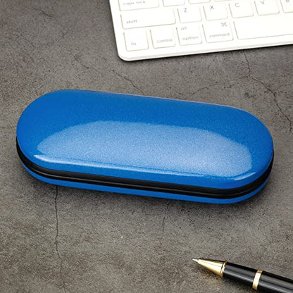 Vemiss Hard Shell Eyeglass Cases, Lightweight Portable Glasses Case for Women Men - color: B-blue