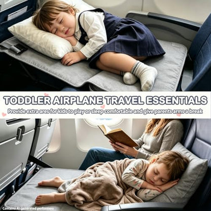 Toddler Airplane Bed, Grey, Baby Travel Essentials, 31 * 17Inch - color: Grey