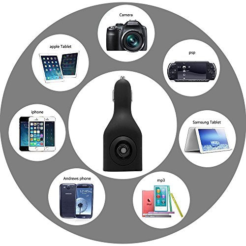 NDLBS 2Pack USB Car Charger, 2-in-1 Portable With Foldable Plug Wall Charger for iPhone X XR XS 7 8 Plus Note 8 9 Galaxy S8 S9 Plus LG Pixel - color: 2Pack Black