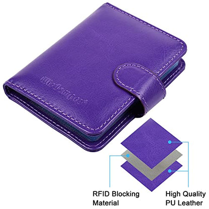 Wisdompro Credit Card Holder, RFID Blocking Wallet Debit Card Protector - color: Purple, size: Vertical