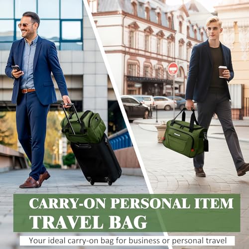 Underseat Carry On Luggage Bag Airplanes Personal Item Bag - 16 IN Green - color: Green, size: 16 IN