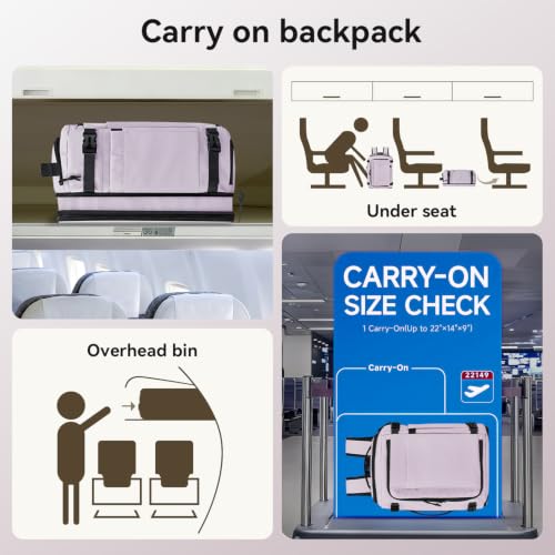 Travel Backpack for Men Women, Carry On Laptop Backpack - color: Purple-1