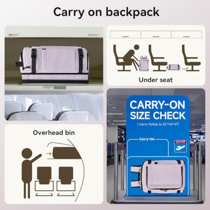 Travel Backpack for Men Women, Carry On Laptop Backpack - color: Purple-1