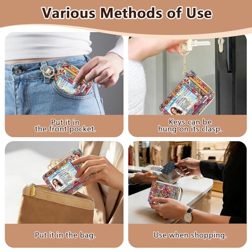 GIANCOMICS Slim Wallet Women, Credit Card Holder, Small Rfid Boho Mandala - color: Boho Bohemian Mandala