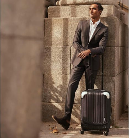 LEVEL8 Carry on Luggage 22x14x9 Airline Approved, 20" Suitcases with Wheels - color: Black, size: 20 Inch