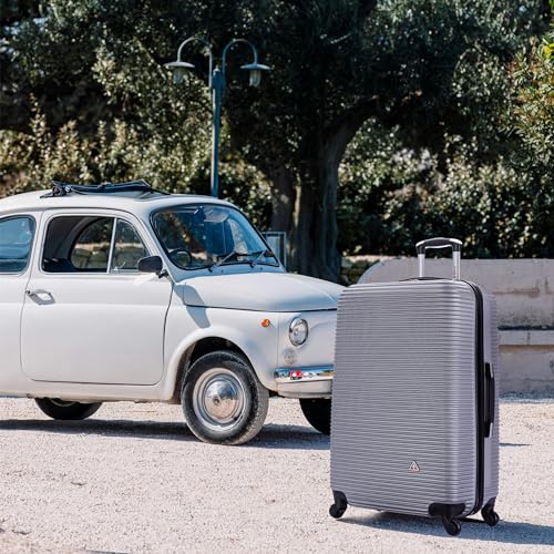 InUSA ROYAL 28-Inch Large Hardside Spinner Wheel Luggage Lightweight Silver - color: Silver, size: 28 Inch (L)