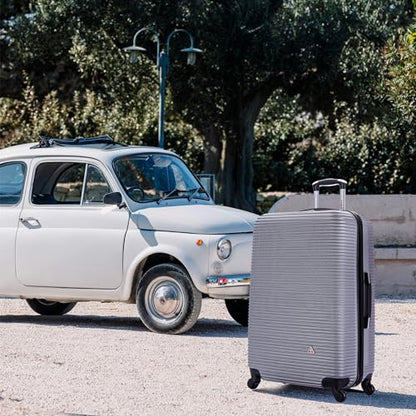 InUSA ROYAL 28-Inch Large Hardside Spinner Wheel Luggage Lightweight Silver - color: Silver, size: 28 Inch (L)