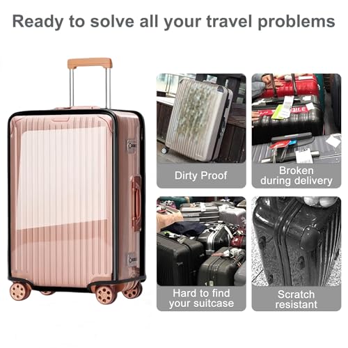 28 inch Suitcase Cover for Luggage Protector Clear PVC Waterproof - size: 28 inch
