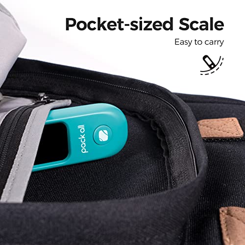 pack all Digital Luggage Scale for Travel, 110Lbs Capacity, 0.1Lb Precision - color: Malachite Blue