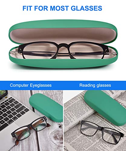 RayLove Unisex Hard Shell Eyeglasses Cases, Protective Case For Glasses - color: Deep Green