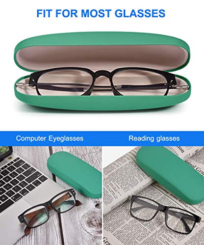 RayLove Unisex Hard Shell Eyeglasses Cases, Protective Case For Glasses - color: Deep Green