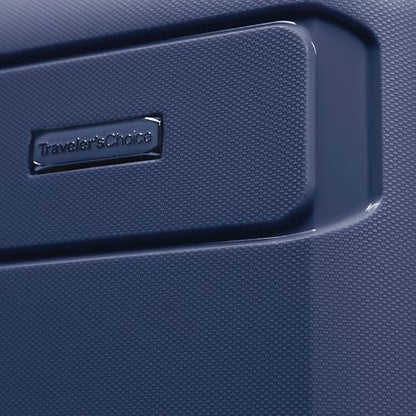 Traveler's Choice Pagosa Hardshell Expandable Luggage with Spinner Wheels, Navy, 27-Inch Medium - color: Navy, size: 27-Inch Medium
