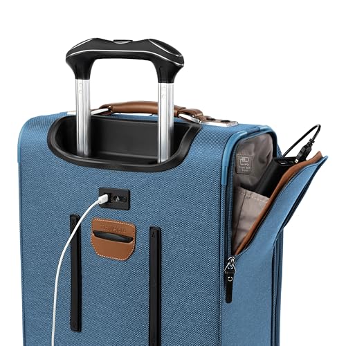 Travelpro Platinum Elite Softside Spinner Set, Coastal Blue 2-Piece (21/25) - color: Coastal Blue, size: 2-Piece Set (21/25)