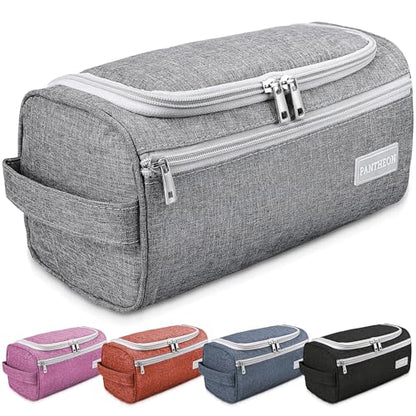 Pantheon Hanging Travel Toiletry Bag for Men, Dopp Kit - Gray - color: Grey