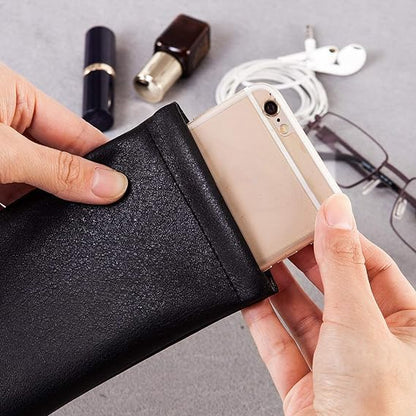 TRIUMPH VISION Eyeglass Case Glasses Case Soft Sunglass Pouch Sleeve 3 Pack - color: 5 Pack Black
