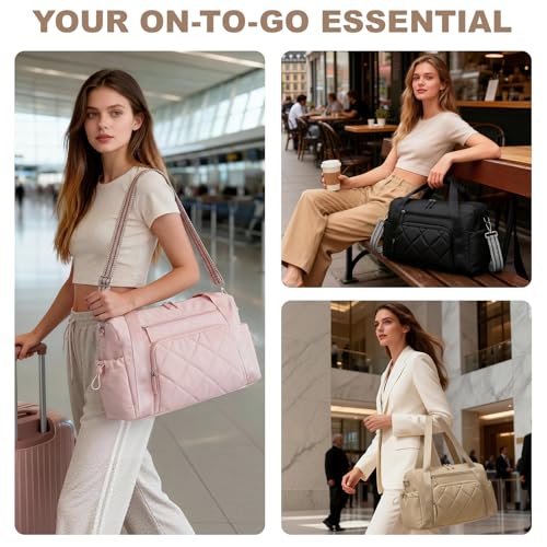 SYTRAH Gym Bag for Women, Duffle Sport Purse for Travel & Dance Khaki - color: Yellow(No shoe compartment)
