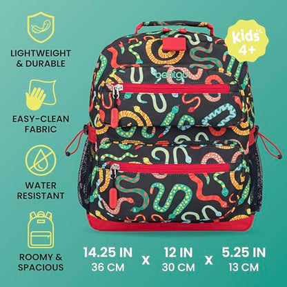 Bentgo Kids Print Durable & Water-Resistant Backpack - color: Sssnakes, size: Kids Medium