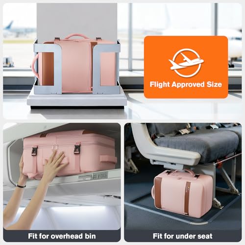 Exquisite Travel Laptop Backpack, Flight Approved Size Carry on Bag (25L) - color: Pink, size: L (7x11x16.8")