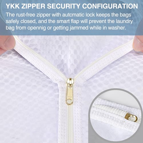 3 pcs Durable Honeycomb Mesh Laundry Bags for Delicates 12" x 15" (3 Medium) (Pack of 2) - size: 3 Medium (Pack of 2)