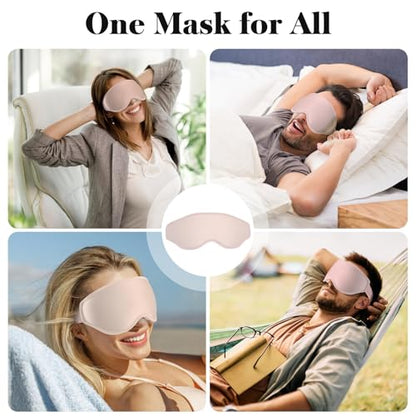 Fygrip 3D Eye Mask Sleep Mask for Men & Women, Pink - color: Pink