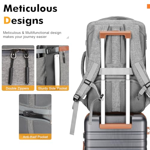 5 Piece Carry On 28/24/20 Inch Luggage Set With Travel Backpack - color: Grey, size: 5 Piece Set (28+24+20inch)