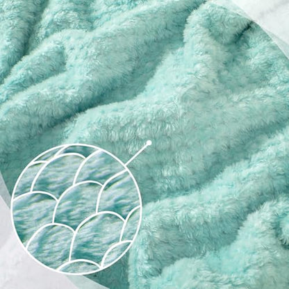 urnexttour Travel Pillow and Blanket Set Neck Pillow Airplane Foam Mint - color: B-blue Green